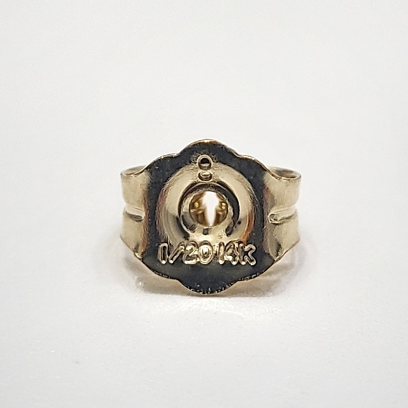 ✨SALE✨ 14K Gold Oval Amethyst Vintage Stud Earrings - Picture 8 of 9